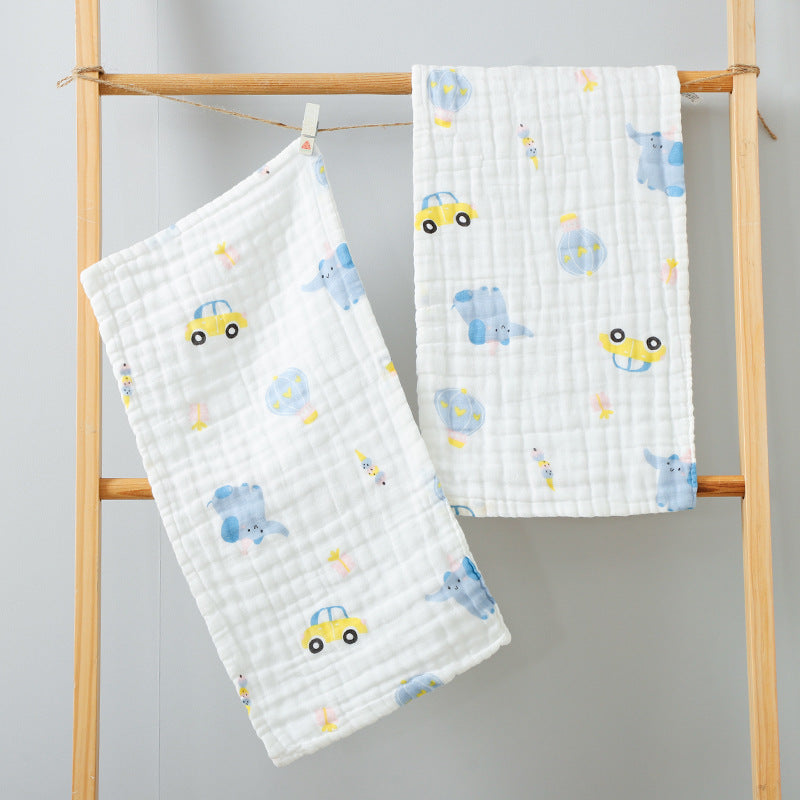 Muslin Burp Cloths Cotton 20x10inch 25x50cm Hand Washcloths For Baby, Super Soft And Absorbent 6 Layers Baby Burping Cloth For Boys Girls 6 Pack