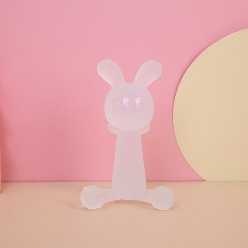 Silicone Rabbit Teether Infant Molar Rod Baby Teething Prevent Hand Sucking Artifact