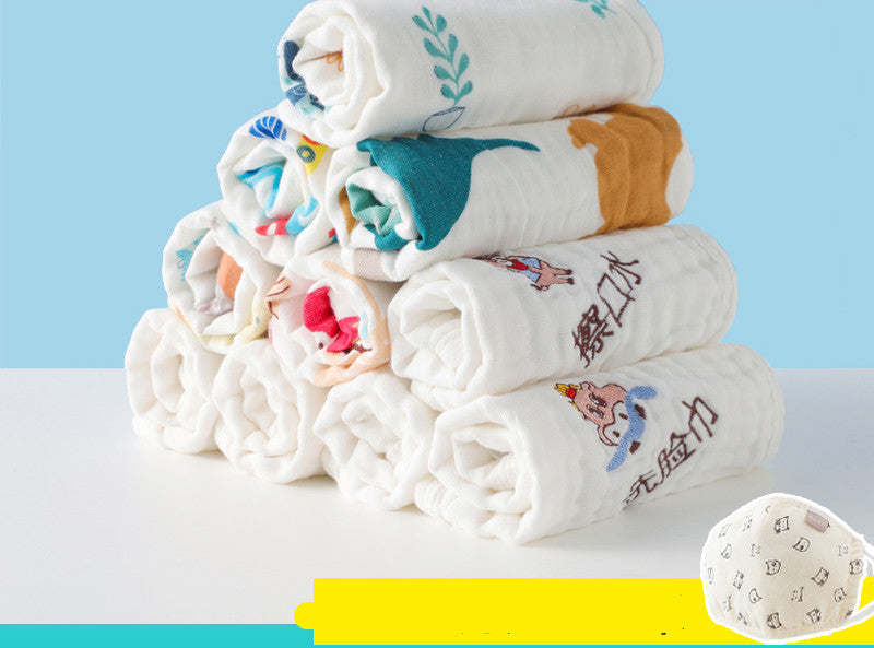 Saliva Towel, Cotton Gauze, Baby Supplies, Super Soft Face Wash, Small Square