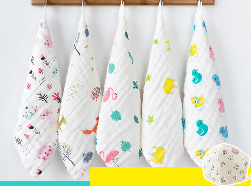 Saliva Towel, Cotton Gauze, Baby Supplies, Super Soft Face Wash, Small Square