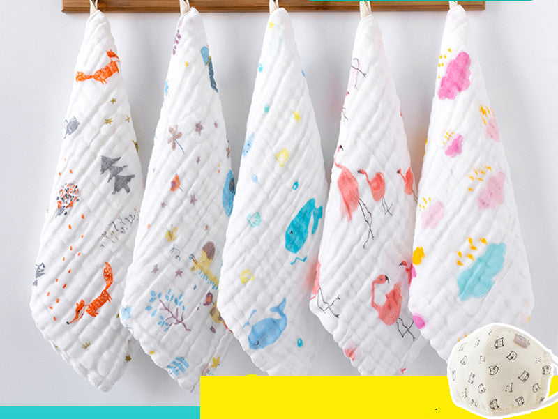 Saliva Towel, Cotton Gauze, Baby Supplies, Super Soft Face Wash, Small Square