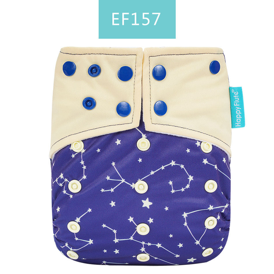 Happyflute Baby Cloth Diaper Waterproof Side Leakage Prevention Washable Diaper Pants Cloth Diaper Cloth Diaper Cover