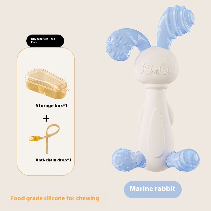 Silicone Rabbit Teether Infant Molar Rod Baby Teething Prevent Hand Sucking Artifact