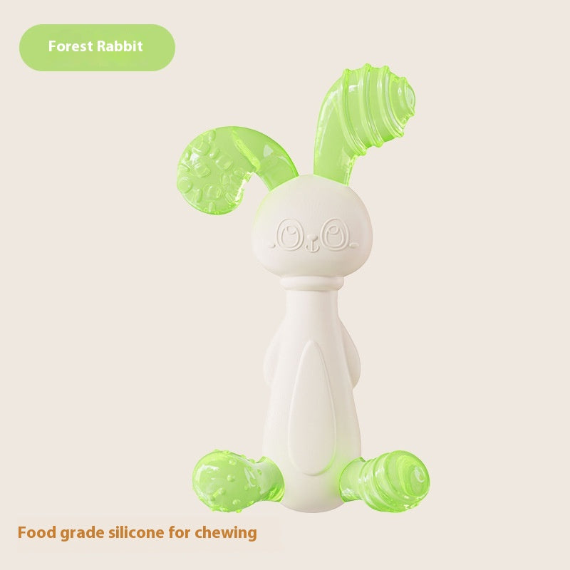 Silicone Rabbit Teether Infant Molar Rod Baby Teething Prevent Hand Sucking Artifact