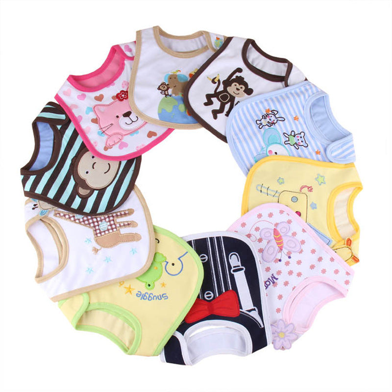Optional Baby Bib Children's Cotton Three-layer Waterproof Saliva Towel
