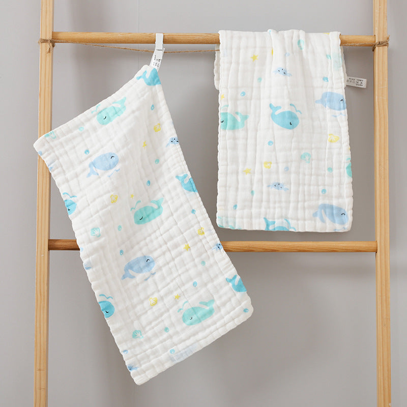 Muslin Burp Cloths Cotton 20x10inch 25x50cm Hand Washcloths For Baby, Super Soft And Absorbent 6 Layers Baby Burping Cloth For Boys Girls 6 Pack