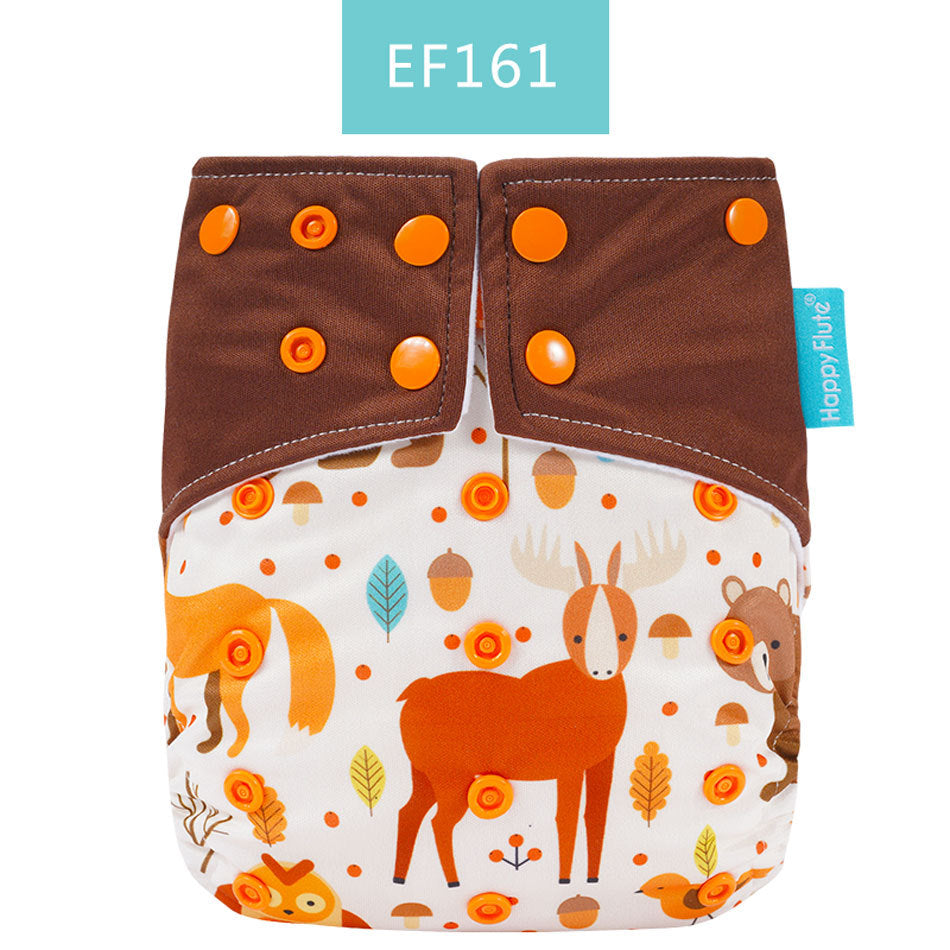 Happyflute Baby Cloth Diaper Waterproof Side Leakage Prevention Washable Diaper Pants Cloth Diaper Cloth Diaper Cover