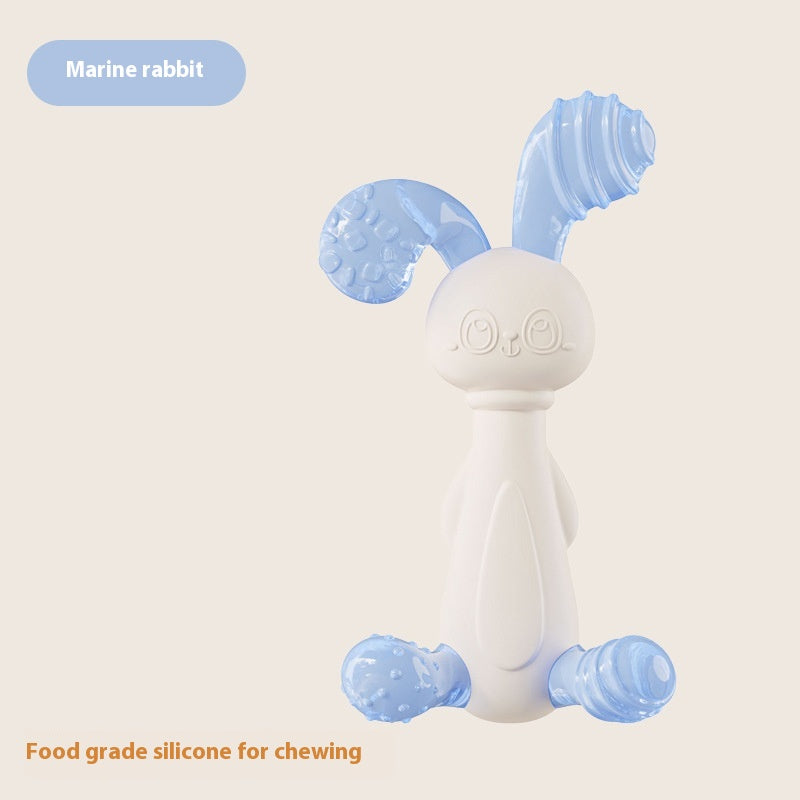 Silicone Rabbit Teether Infant Molar Rod Baby Teething Prevent Hand Sucking Artifact