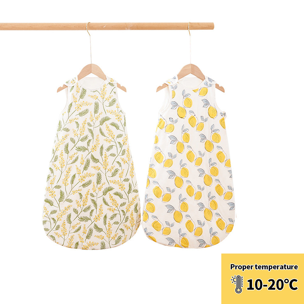 Autumn And Winter Sleeveless Bamboo Cotton Keep Baby Warm Constant Temperature Anti-startle Sleeping Bag