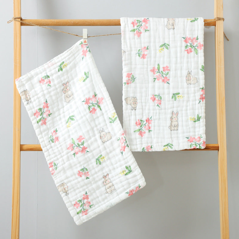 Muslin Burp Cloths Cotton 20x10inch 25x50cm Hand Washcloths For Baby, Super Soft And Absorbent 6 Layers Baby Burping Cloth For Boys Girls 6 Pack