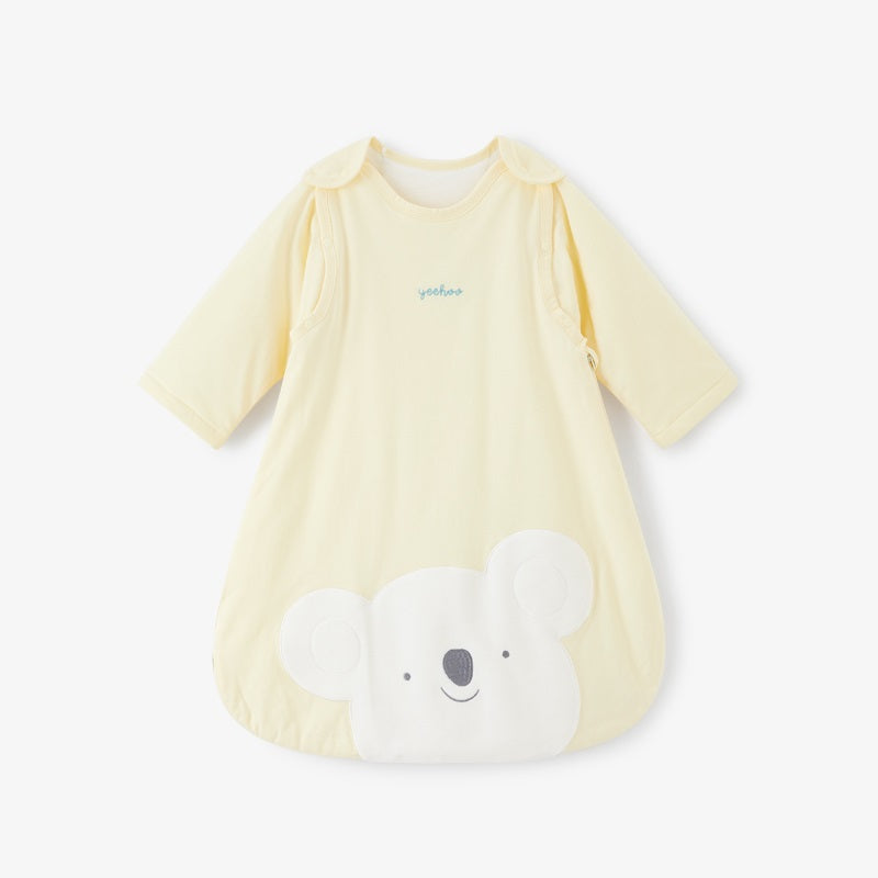 Cotton Baby Sleeping Bag With Detachable Sleeves For Boys And Girls