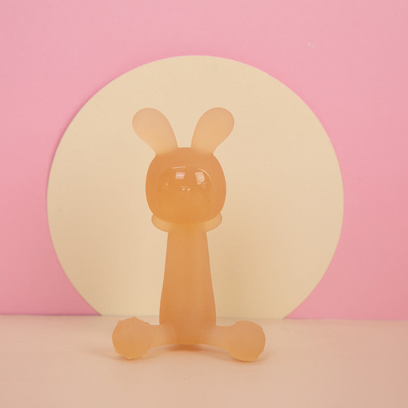Silicone Rabbit Teether Infant Molar Rod Baby Teething Prevent Hand Sucking Artifact